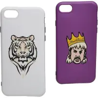 Mister tee Smartphonehoesje 'Big Cats I Phone 6/7/8' geel / lila / zwart / wit