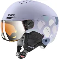 Uvex Rock JR Visor, skihelm met vizier, junior, paars