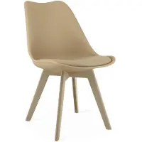 Leobert Stoel - - Mark - Donkerbeige / Beigekleurige poten - 49 x 43 x 82 cm
