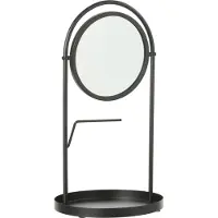 J-Line spiegel + juwelenhouder - ijzer - zwart - large
