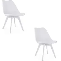 Leobert Chaise - - Mark - Wit/Witte poten - 49 x 43 x 82 cm - Lot van 2