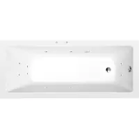 Polysan Noemi Whirlpoolbad, 150x80x39cm, Active Hydro, chroom