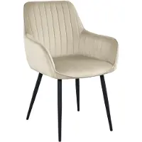 Leobert SOLDEN stoel - beige fluweel / zwarte poten x 2