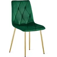 Leobert Fauteuil - - Libra - Donkergroen fluweel / Goudkleurige poten - 45 x 54 x 86,5 cm