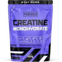 Pure Gold Creatine Monohydrate – 500g – 121 Porties – 3g Creatine per Portie – Vegan & Suikervrij – Naturel