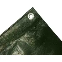 Boni-Shop® Afdekzeil, waterdicht zeil 280 g/m², 6 x 12m (72m²), groen, scheurbestendig