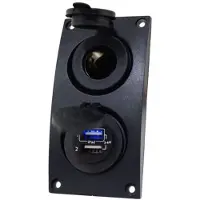 Talamex Switchpanel Curved Add On With Socket&double Usb 12v Oranje