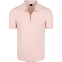 BOSS Passerzip Half Zip Polo Roze