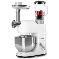 Klarstein Lucia keukenmachine 3-in-1 2000 w / 2,7 ps 5 ltr roestvrij staal BPA-vrij