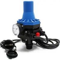 Wiltec drukschakelaar met kabel SKD-3, 230V tot 10 bar, drukbeveiliging met droogloopbescherming voor waterpompen en pompsystemen, betrouwbare pompbesturing