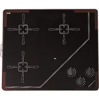 Eno Trinidad 3 Buerners Ceramic Hob Zilver 135 x 533 x 457 mm
