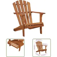 The Living Store Adirondack Stoel - Tuinstoel - Tuinstoel Adirondack massief acaciahout - Tuinset - Buistuinmeubilair - Houten Tuinstoel