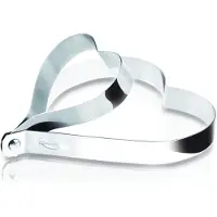 I genietti Hartvorm Eiring – RVS - Dubbel Hart – Ei Bakvorm - 12 x 11 x 1,5 cm