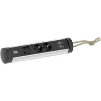 Bachmann CYCLE Lus 2xCEE7/3 1xschakelaar 1xUSB A/C 22W 2,5m CEE7/7