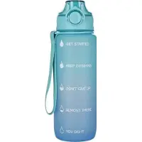 Starpak motivatie drinkfles - 750 ml - koord – blauw