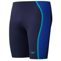 Speedo Solid Splice Jammer Heren - Strakke Zwembroek Heren - Chloorbestendige Zwembroek Mannen - Sportzwembroek Heren met Trekkoord - Marine/Blauw - S