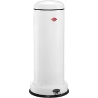 Wesco Big Baseboy Prullenbak met Soft Close | 30 Liter | Metaal - Wit | Pedaalemmer