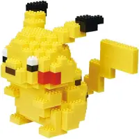 Kawada - Nanoblock - Pikachu Deluxe - Pokémon figuur - Mini Brick Pikachu figuur - Bouwset - Activiteit 12+ pixel Pikachu Pokémon figuur - NBPM36
