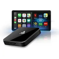 AutoSky TV Adapter Draadloze Carplay Dongle met HDMI - Geschikt voor draadloze Apple Carplay & Android Auto - USB-A/USB-C - Voor Auto's vanaf 2016 - Bedrade Carplay draadloos maken