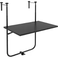 Outsunny -Metall-Schwarz-62L x 60B x 85,5Hcm-Balkon-Hängetisch
