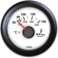 VDO ViewLine zwarte Olietemperatuurmeter