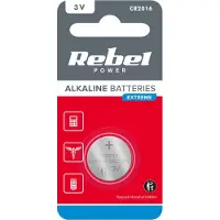 Rebel Alkaline Knoopcell Batterij - CR2016 - 3V - Blister van 1 stuks