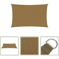 The Living Store Zonnezeil 160 g/m² 2,5x4,5 m HDPE taupe - Zonnezeil - Parasols - Schaduwdoek - Zonwering - Buitendecoratie