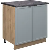 Vicco Fame-Line Keukenonderkast – 80 cm met legplank, WB Antraciet Licht blauw-grijs