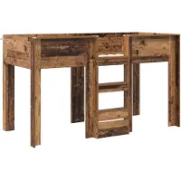 vidaXL Stapeld bed voor kids Oudhout 75 x 190 cm Bewerkt hout