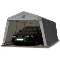 TOOLPORT Garagetent 3,3x6,2m, PE zeil, grijs