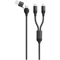 2GO USB kabel 1.2 meter USB A / USB C 2 x USB C Zwart