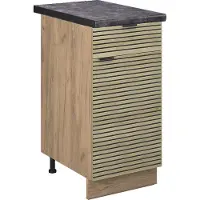 Vicco Fame-Line Keukenonderkast – 40 cm, WB Antraciet Eiken paneel