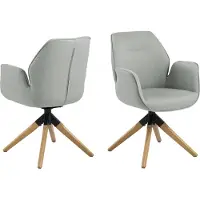 AC Design Eetkamerstoel Aubin - lichtgrijs/bruin