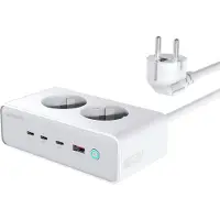 4smarts Laadadapter 65 W 3x USB-C, USB-A, Randaarde stopcontact Quick Charge 3.0, USB PD Wit Binnen GaN, USB Power Delivery (USB-PD)