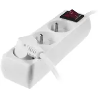 AWTOOLS AW24635 - Verlengsnoer - 3 Stopcontacten - 1,5m - Wit - Met Aarde