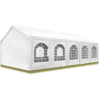 TOOLPORT Partytent 4x10 m, PE 450, wit