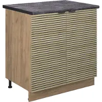 Vicco Fame-Line Keukenonderkast – 80 cm met legplank, WB Antraciet Eiken paneel