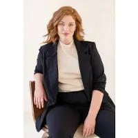 Base Level Curvy blazer zwart female | Maat: 48