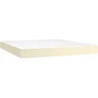 vidaXL Pocketveringmatras medium 160x200x20 cm kunstleer crèmekleurig