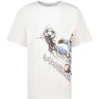 Messi T-shirt wit Jongens Polyester Ronde hals Printopdruk - maat 152