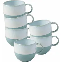 Like. by Villeroy & Boch Henkelbecher Perlemor Aqua 290 ml Set van 6
