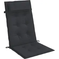 vidaXL Stoelkussens 6 st hoge rug oxford stof zwart