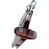 Talamex Hye Traditional Tufnol Swivel Eye Single Block Pulley With Becket&clamp Bruin 10 mm