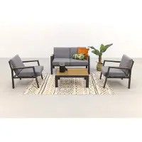 Van der Garde Tuinmeubelen VDG Monto stoel-bank loungeset - 4-delig