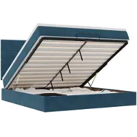 vidaXL Ottoman bed met matrassen en LED's 160x200cm fluweel