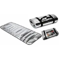 Bellatio Campingmat slaapmatje - aluminium - 190 x 60 cm - kamperen - zilver