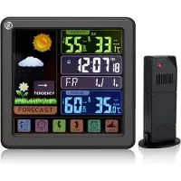 OEM Weerstation Binnen en Buiten - Hygrometer - Thermometer - Digitaal voor Binnen en Buiten - Luchtvochtigheidsmeter - Geavanceerde Versie
