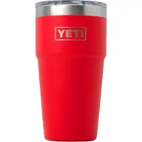 Yeti Rambler Stackable Cup 20oz Mag Slider Lid, Rescue Red, stapelbare thermosbeker met deksel, 591 ml