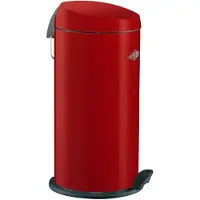 Wesco Capboy Maxi Prullenbak | Pedaalemmer | 22 Liter | Metaal - Rood | Afvalemmer - Made in Germany