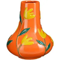 Mica Decorations Ava Vaas - H30 x Ø25 cm - Keramiek - Oranje